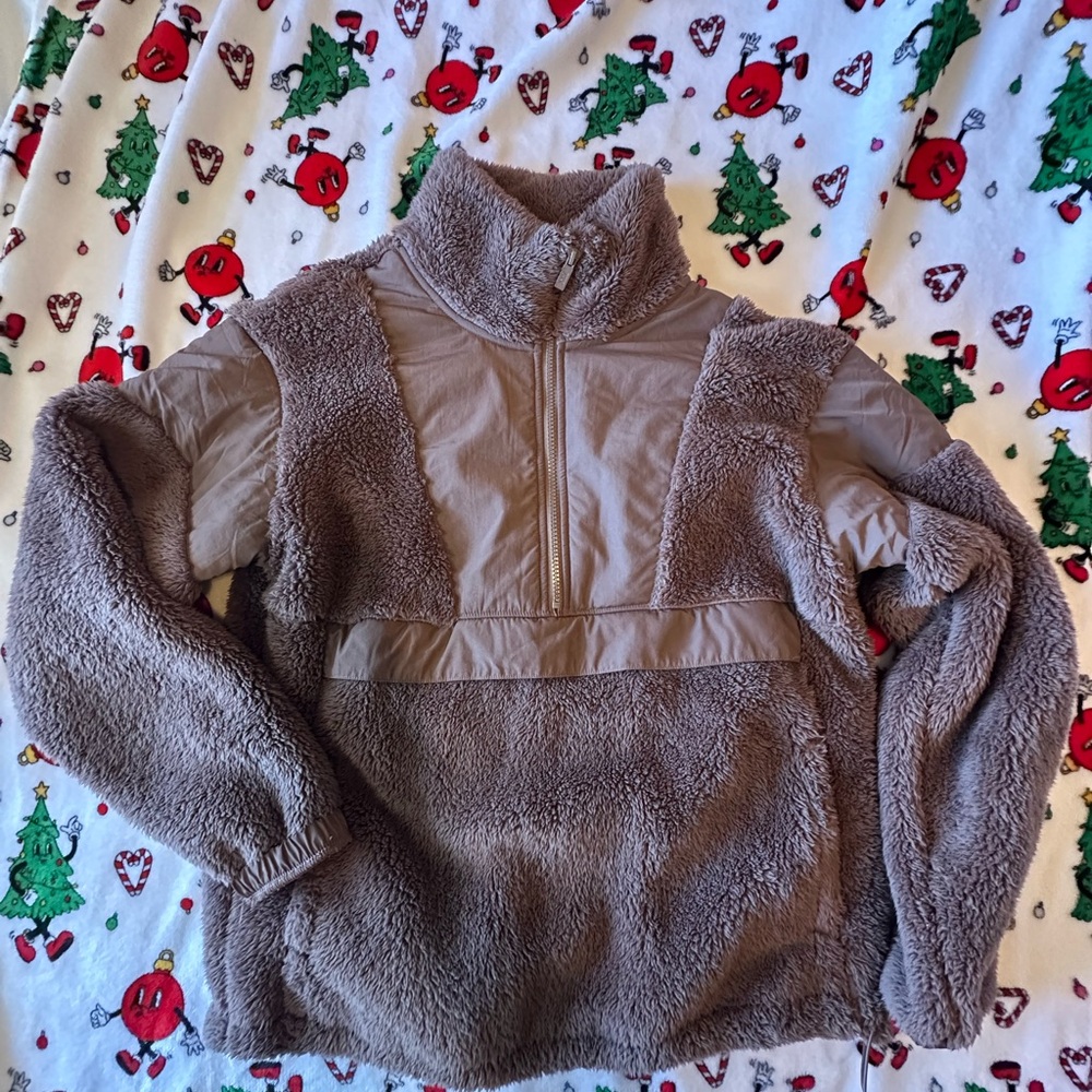 PINK Victoria's Secret Brown Teddy Jacket